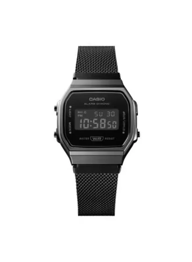 CASIO Unisex Stainless Steel Digital Watch A168WEMB-1BDF - 36.3 mm