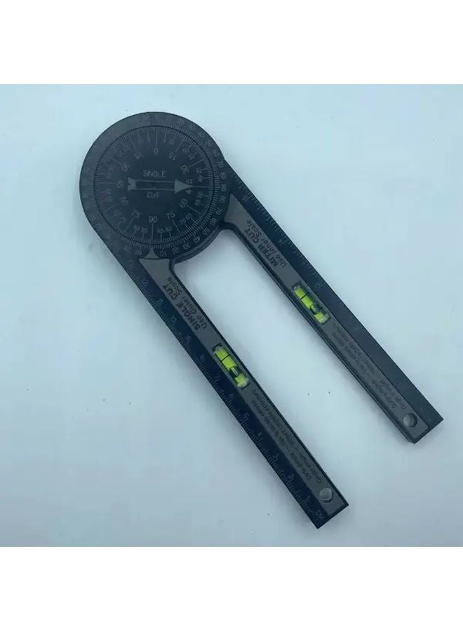 2025 Upgraded Black 360 Degree Horizontal Protractor Aluminum Alloy Angle Ruler Woodworking Tools - Image 1
