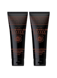 C. O. Bigelow CO Bigelow Hair and Body Wash for Men Elixir Black Pepper No 1609 8 fl oz Mens Body Wash  Shampoo Bourbon  Sandalwood Moisturizing Mens Shampoo  Body Cleanser Pack of 2 