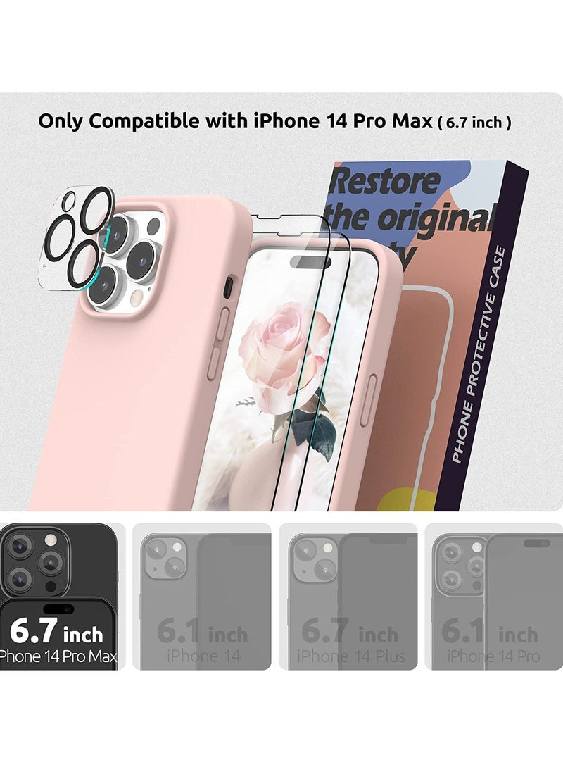 Raxoom Magnetic Case Designed for iPhone 14 Pro Max Case 6.7 inch (2022), Compatible with MagSafe, Liquid Silicone Phone Case for iPhone 14 Pro Max, Chakl Pink - Image 2