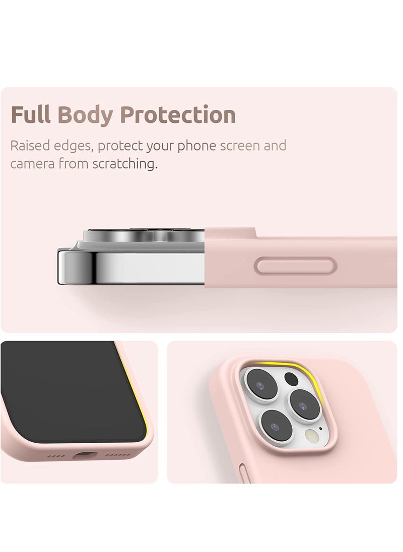 Raxoom Magnetic Case Designed for iPhone 14 Pro Max Case 6.7 inch (2022), Compatible with MagSafe, Liquid Silicone Phone Case for iPhone 14 Pro Max, Chakl Pink - Image 3