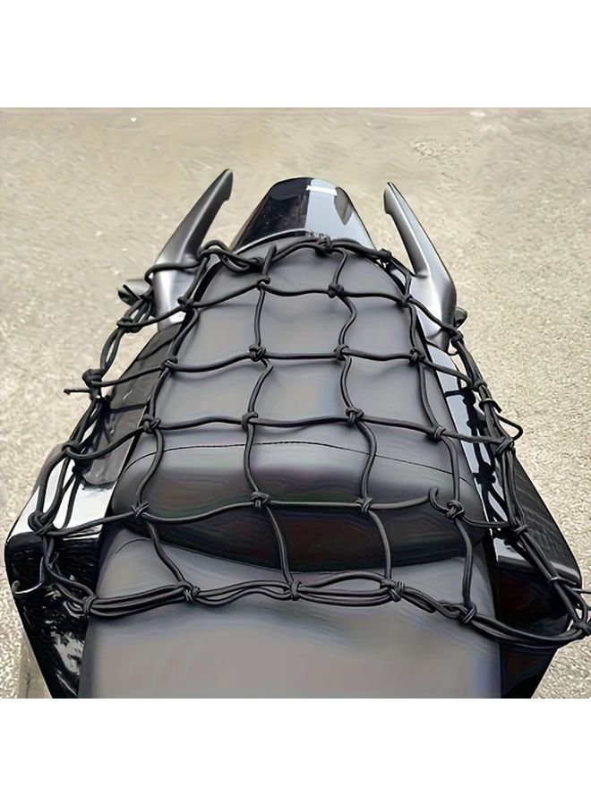 شبكة أمتعة حمراء متينة قابلة للتمدد مع خطاطيف لرفوف دراجات السكوتر الخلفية - Image 5