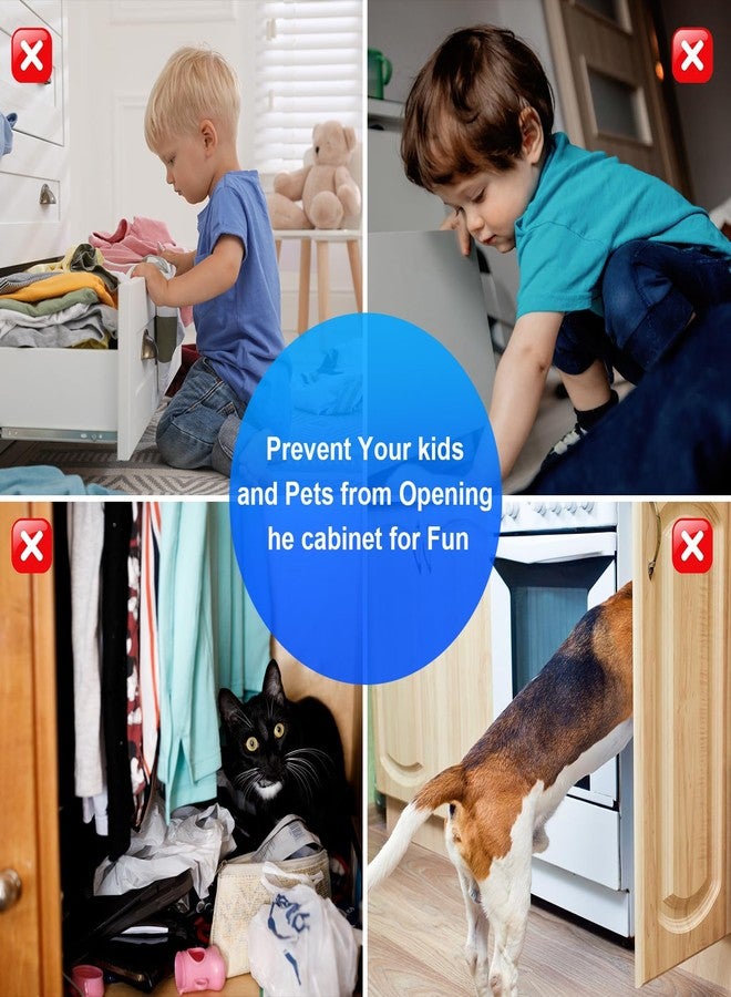 PHIXBEAR 5 Pack Magnetic Cabinet Door Catch, Ultra Thin Cabinet Door Magnets, Adhesive Drawer Magnets to Stay Closed, Stainless Steel Cabinet Latch Easy to Install with Double Sided Tape - Image 4