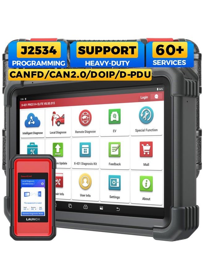 Launch X431 V+ Full System Bi-Directional Scan Tool Key Programming Diagnostic Scanner Code Reader - Image 1