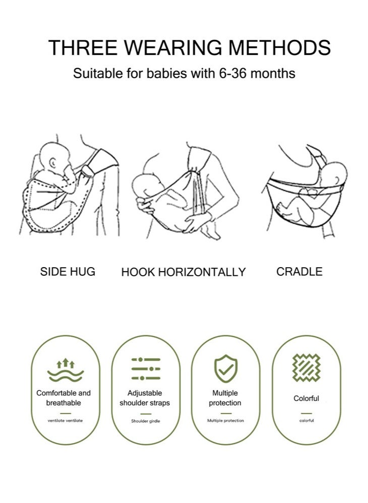 meayul Baby Sling, Baby Carrier, Toddler Carrier Slings, Baby Sling Carrier with Thick Shoulder Straps Adjustable for Newborn Infant Toddler 3-36 Months, Breathable and Comfortable - Image 5