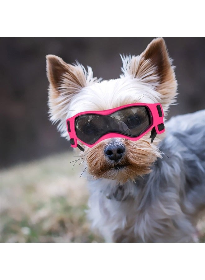 PETLESO Dog Goggles Small Breed, Dog Sunglasses Small Breed Dog Eye Sun Light Protection, UV Protection Goggles for Dog with Adjustable Straps, Small Pink - Image 1