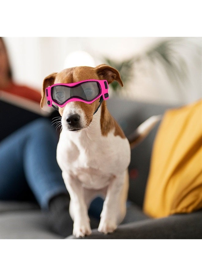 PETLESO Dog Goggles Small Breed, Dog Sunglasses Small Breed Dog Eye Sun Light Protection, UV Protection Goggles for Dog with Adjustable Straps, Small Pink - Image 5