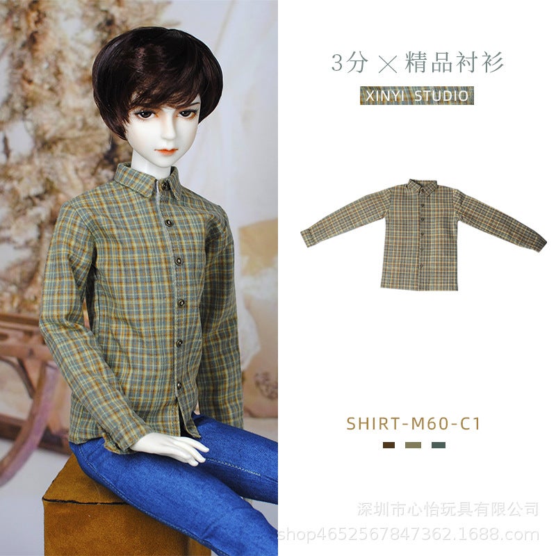 Handmade 3-Point Bjd60Cm Mjd Sd Clothes For Boys 1\3 Dolls Shirt Pants Inner Clothing Suit - Image 5