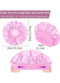 Kimaya Satin Hair Cap Women's Silk Sleep Cap for Natural Hair Pink  - Image 3