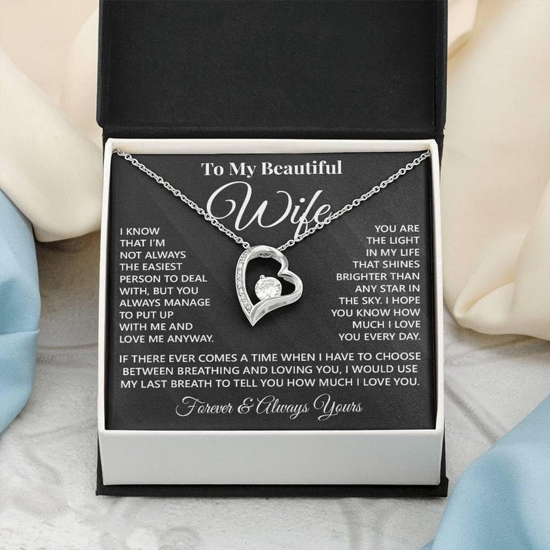 CALLA DECORGIFTS To My Beautiful Soulmate 'Forever Love' Gift Necklace Box With Amazing, Wearing Husband's Love - #19 - Image 3