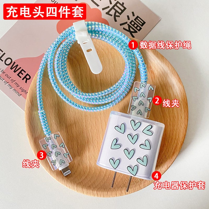 Apple 20W Data Cable Protective Cover Iphone16Promax20W18W Charger Cover 15Plus Heart - Image 3