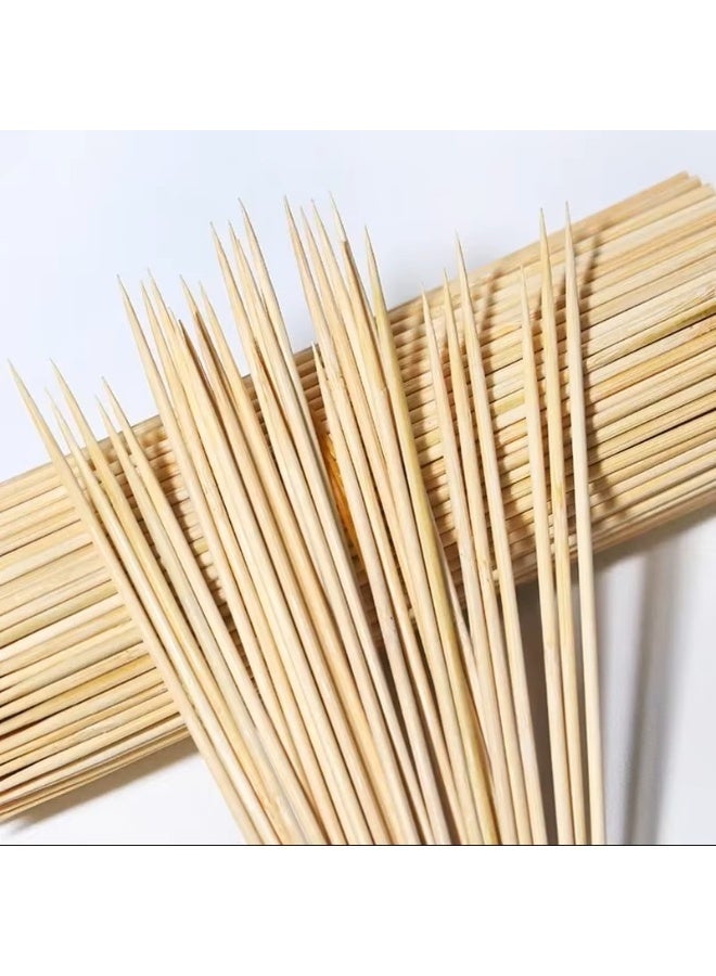 AL ARQAM Premium Bamboo Skewers - 30cm Long, 90 Pieces | Eco-Friendly Heavy Duty Wooden Sticks for BBQ, Grilling, Shish Kabob, Roasting, and Appetizers - Image 3