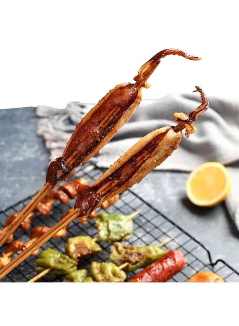 AL ARQAM Premium Bamboo Skewers - 30cm Long, 90 Pieces | Eco-Friendly Heavy Duty Wooden Sticks for BBQ, Grilling, Shish Kabob, Roasting, and Appetizers - Image 5
