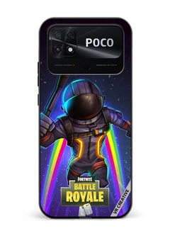 Protective Case Cover For Xiaomi Poco C40 Fortnite Space Bomber Design Multicolour