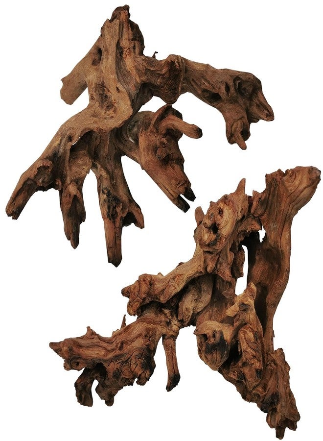 Hamiledyi 2 Pcs Driftwood for Aquarium Reptile Toy Driftwood Branches Reptiles Aquarium Decoration Assorted Size Natural Habitat Decor Wood for Lizad - Image 1