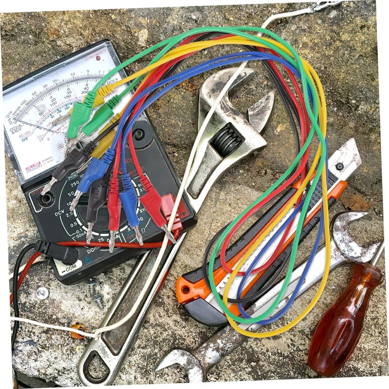 5 قطع من وصلات اختبار موز قابلة للتكديس مع كابلات معزولة لاختبارات الملتيميتر الكهربائية - Image 5