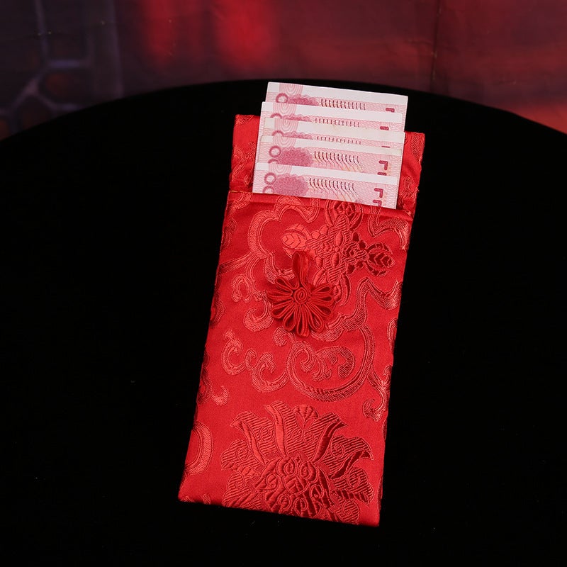 Chinese-Style Ten Thousand Yuan Change Red Envelope Wedding Special Wedding Red Envelope Bag Lucky Money Creative Engagement Fabric Red Envelope - Image 5