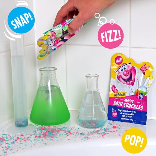Mr. Bubble Magic Bath Crackles, Fun to add to Bubble Bath to Make Bath Time Exciting for Kids with Colorful Pops and Fizzy Snaps, 1 oz Packet, Pack of 12 - Image 4
