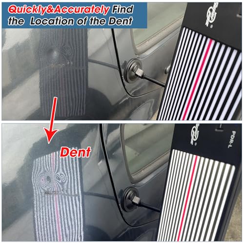 Biupky Dent Reflection Line Board, Led Dent Reflector Board Dent Remover Tool for Car, Dent Repair Board, Paintless Dent Repair Removal Tool PDR Light Dent Checking Reflector Line Board - Image 2