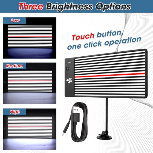 Biupky Dent Reflection Line Board, Led Dent Reflector Board Dent Remover Tool for Car, Dent Repair Board, Paintless Dent Repair Removal Tool PDR Light Dent Checking Reflector Line Board - Image 3