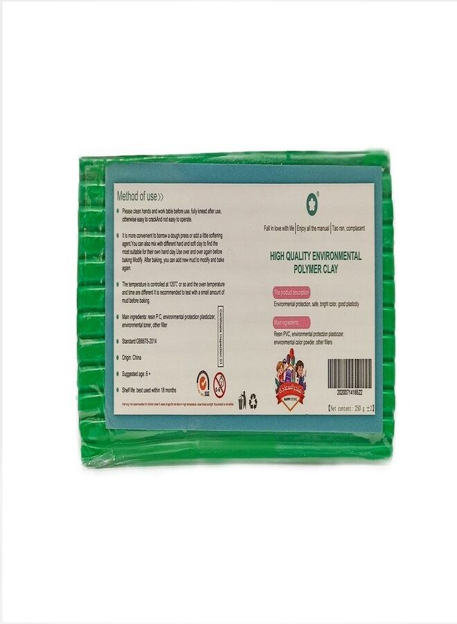 Oven Bake Polymer Clay Green Colour