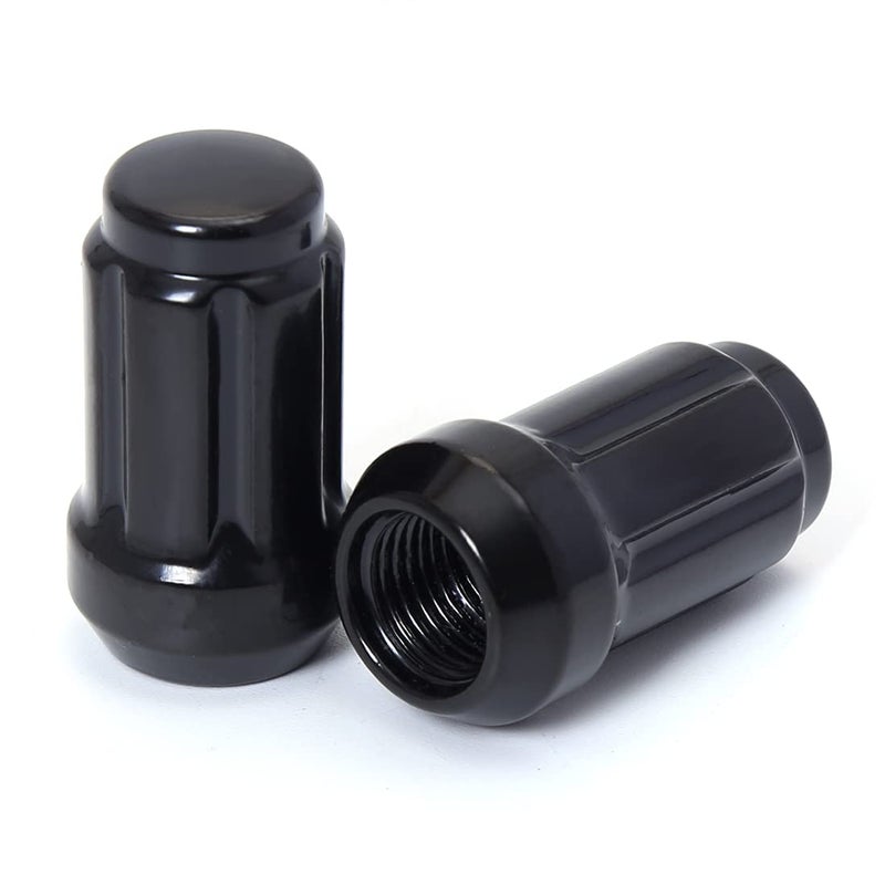 ChnewAuto M12x1.25 Black 6 Spline Lug Nuts - Anti-Theft, 1.38" Long, Set of 20 - Acorn Aftermarket Wheel Lug Nuts - Image 4