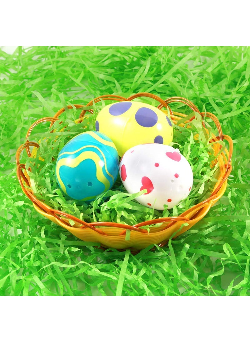 Generic Uniqon Pack of 100 Gram green color Grass Shredded Tissue Paper Easter Basket Hamper Filling Gift Packagingwrapping Basket Filling for Occasional Decoration Filling Needs  - Image 3