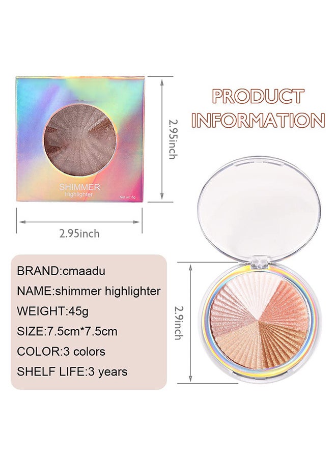 5 Colors Baked Highlighters Makeup for Face Eye Cheek Body, Highly Pigmented Eyeshadow, Ultra Shimmer Sparkle Illuminators Compact Makeup, Metallic Glitter Shimmer Bronzer, Pearl White, Pink, Champagn - pzsku/ZCA3A22C91D217B1E7717Z/45/_/1732506772/aa1726a6-6ac7-4c36-b8b9-88bae81ab386