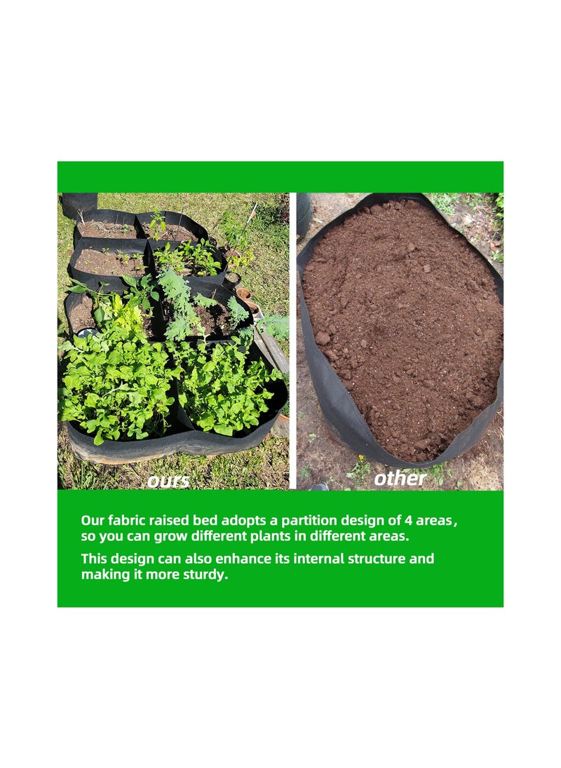 Generic 3 Pack Plant Grow Bags Fabric Raised Garden Beds Outdoor Breathable Vegetables Planter Bed for Growing Potatoes Flowers Square Container 24x24x12In  - Image 4