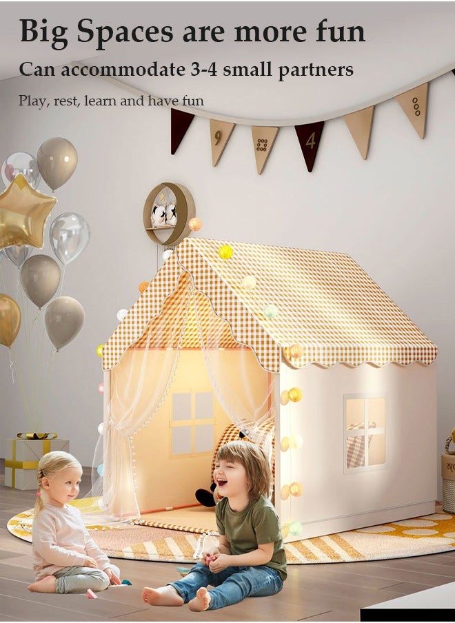 DUNISO Large Kids Tent House Indoor Outdoor, portable tent game houses, princess castle tents, baby playhouses,kids indoor play room toys,with storage bags, suitable for children aged 1 to 12  - Image 4