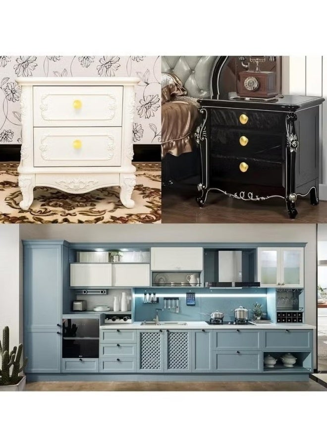 مجموعة من 10 مقابض خزانة مطبخ دائرية بتصميم رائع من الغبار الذهبي العتيق ومقابض أبواب الخزانة ومقابض الأدراج ومقابض الخزانة وخزانة الملابس وطاولة الحمام - Image 3