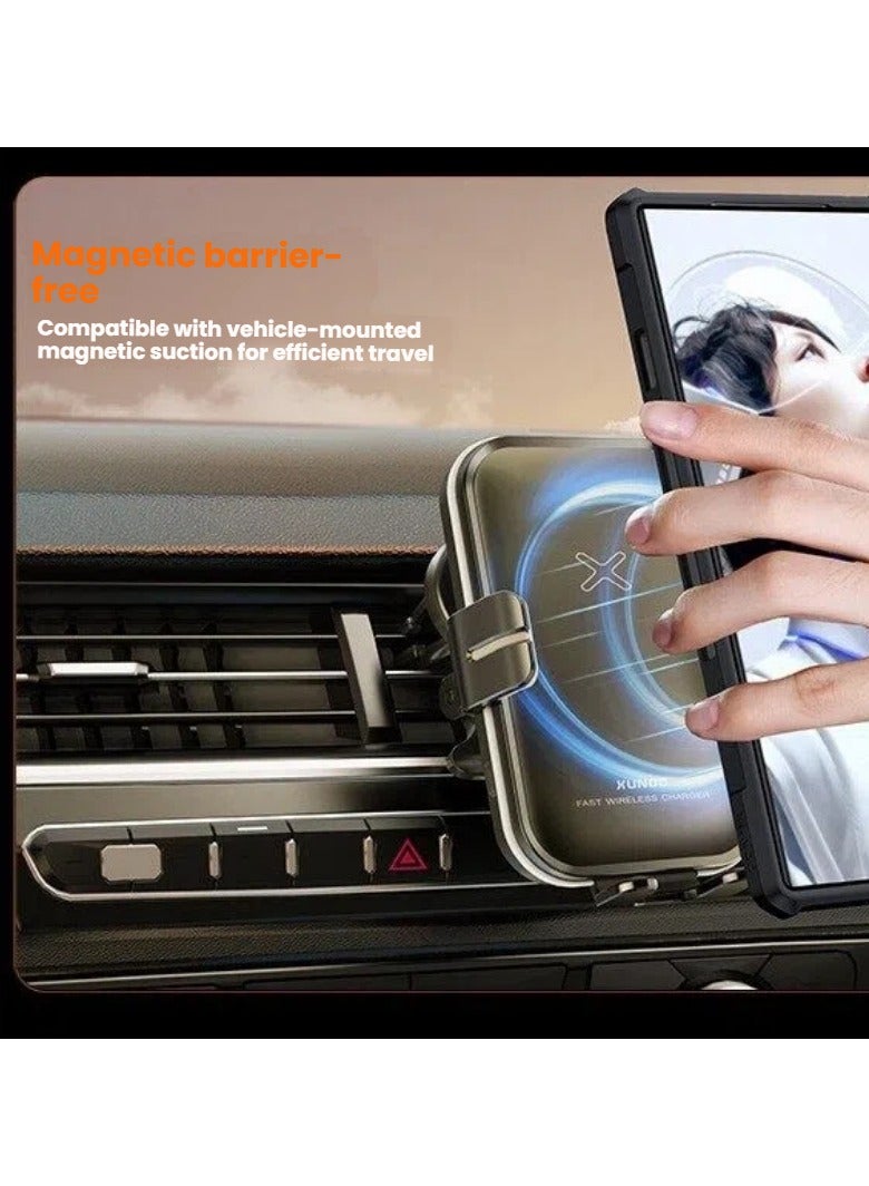 عام حافظة واقية مغناطيسية متوافقة مع Red Magic 11 Pro/Red Magic 11 Pro+ حافظة شفافة مزودة بوسادة هوائية لحماية الكاميرا غطاء خلفي مقاوم للصدمات من مادة PC+TPU يدعم الشحن اللاسلكي - Image 4