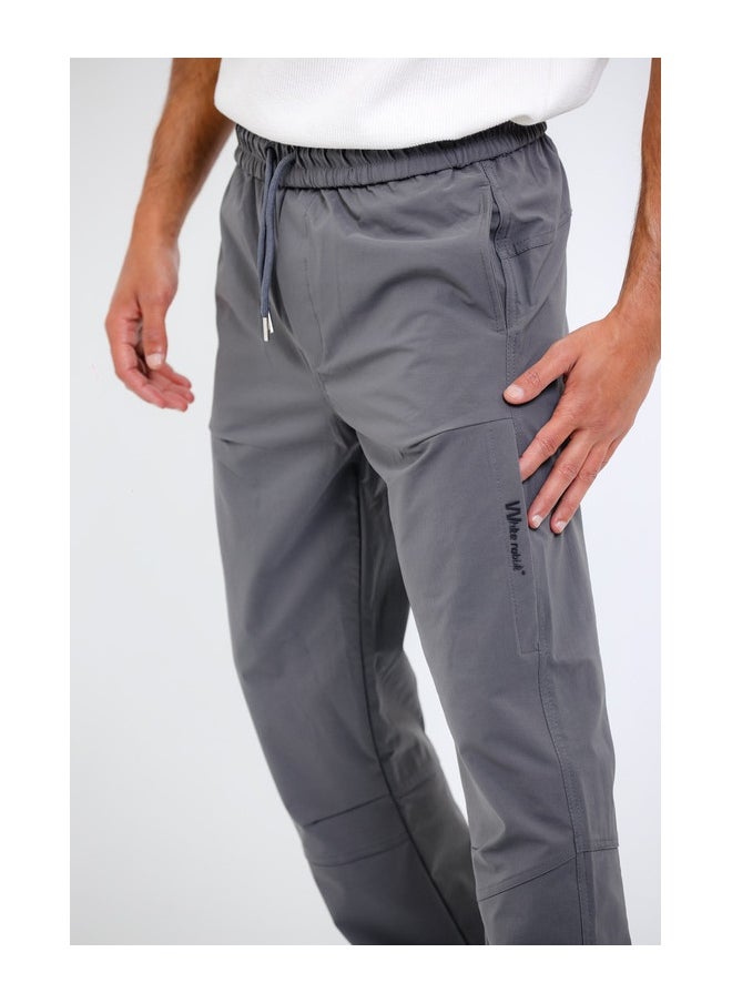 Slip On Plain Grey Practical Joggers