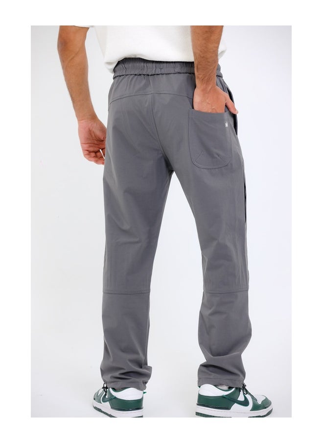 Slip On Plain Grey Practical Joggers