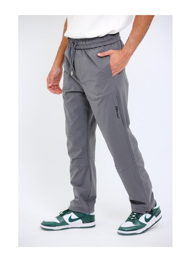 Slip On Plain Grey Practical Joggers