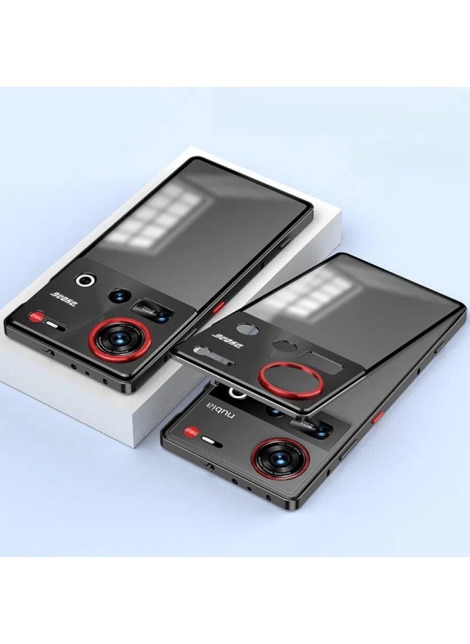 General The case is compatible with Nubia Z70 Ultra 5G, with screen protector, metal frame + matte polycarbonate surface back cover, with anti-shock camera protection  - Image 1