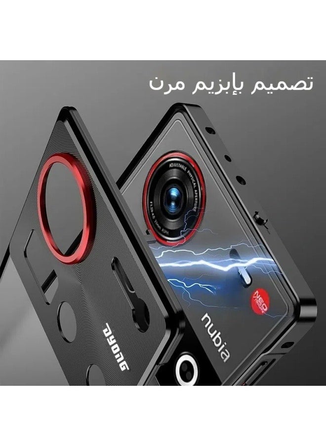 General The case is compatible with Nubia Z70 Ultra 5G, with screen protector, metal frame + matte polycarbonate surface back cover, with anti-shock camera protection  - Image 3