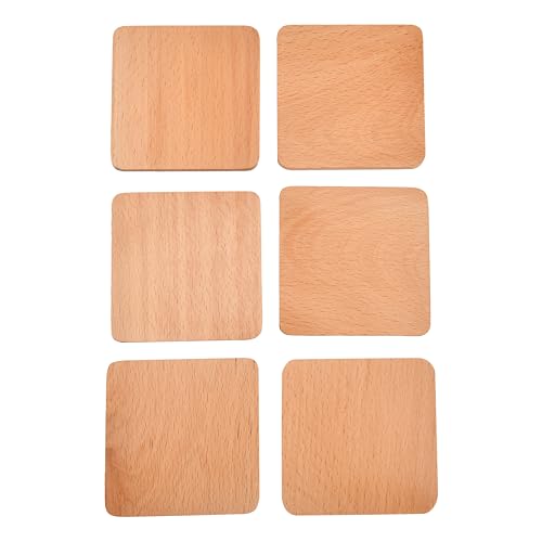 AARGKRAFT Handmade Wooden Drink Coasters with Stand | Solid Wood Tabletop Coasters for Tea Cups Coffee Mugs Beer Cans Bar Tumblers and Water Glasses, Set of 6 (Natural) - Image 5
