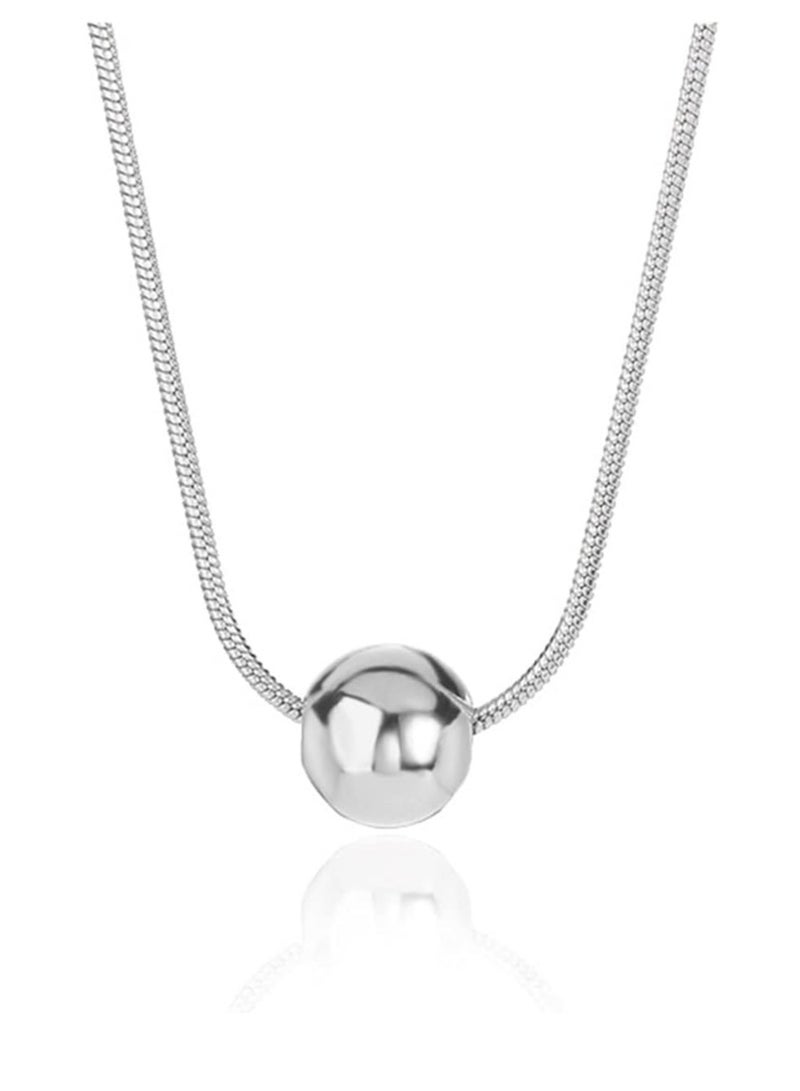 Fayrouz Jewellery Simple Ball Pendant Necklace Stainless Steel Fine Jewelry Party Gift for Women Girls Chain by Fairuz Jewelry - Image 1