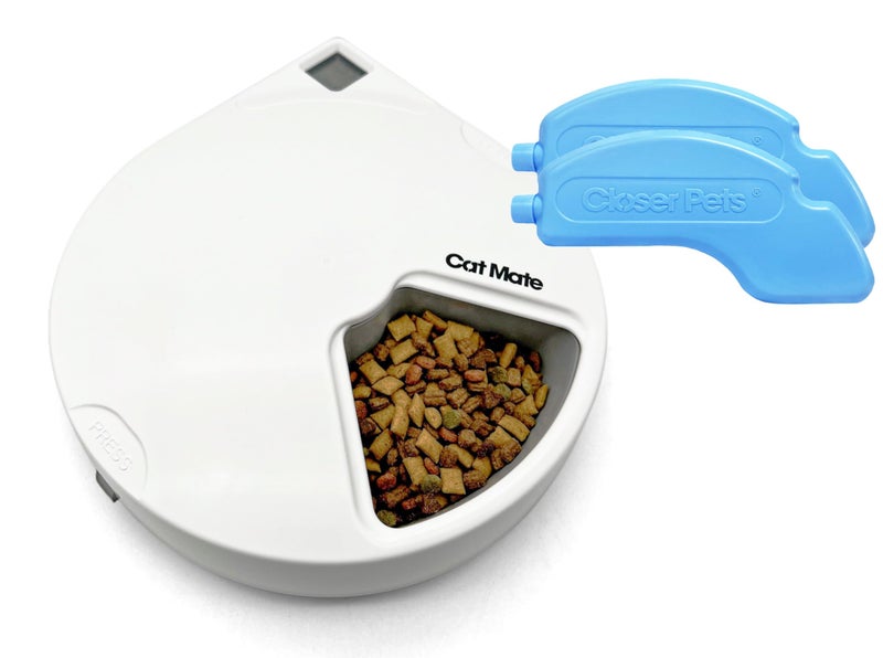 Cat Mate C500 - 5 Meal Digital Automatic Feeder with Ice Packs for Cats and Small Dogs - Image 1