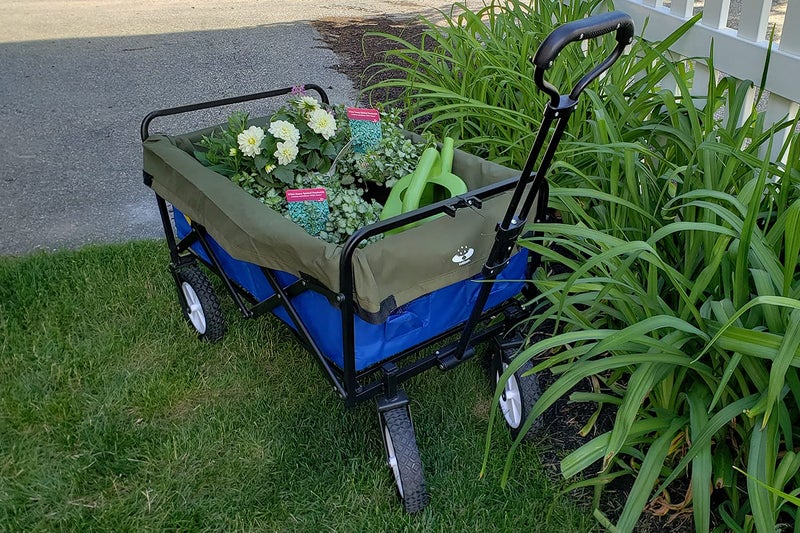 UpBloom - Wagon Liner & Cover Patent Pending - Heavy Duty Water Resistant Repellent Distressed Fabric with Easy Unloading Handles - Fits Most Utility Carts/Collapsible Wheelbarrow Styles (Large) - Image 2