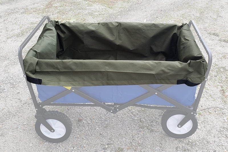 UpBloom - Wagon Liner & Cover Patent Pending - Heavy Duty Water Resistant Repellent Distressed Fabric with Easy Unloading Handles - Fits Most Utility Carts/Collapsible Wheelbarrow Styles (Large) - Image 1