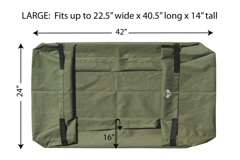 UpBloom - Wagon Liner & Cover Patent Pending - Heavy Duty Water Resistant Repellent Distressed Fabric with Easy Unloading Handles - Fits Most Utility Carts/Collapsible Wheelbarrow Styles (Large) - Image 4