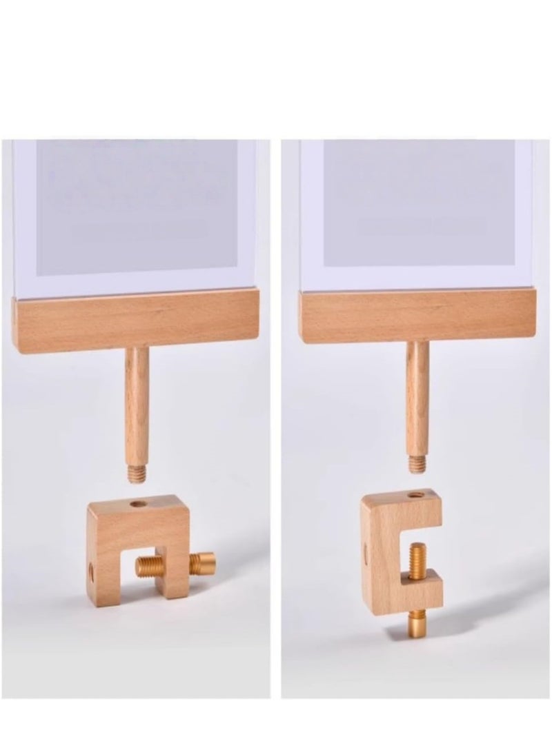 Eckek حامل لافتات أكريليك إيكك مع مشبك عرض مزدوج مع إطار أكريليك لحامل لافتات سعر الملابس - Image 5