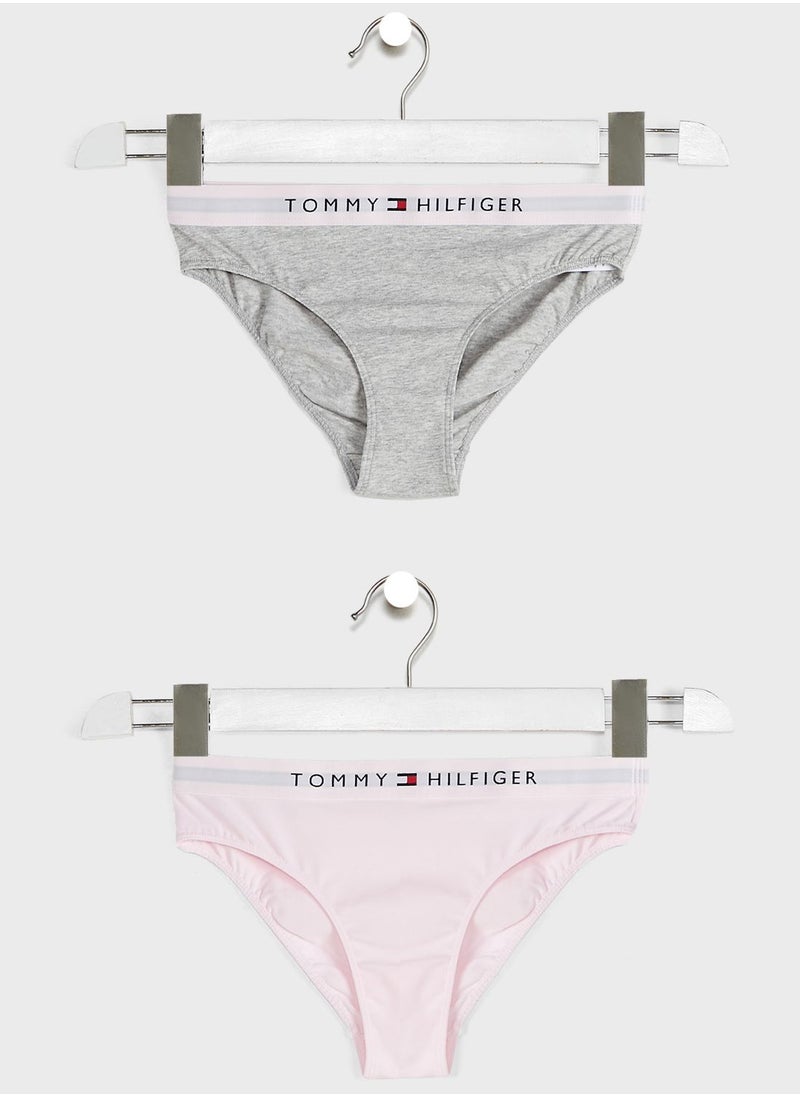 TOMMY HILFIGER - Youth 2 Pack Swim Briefs - Image 1