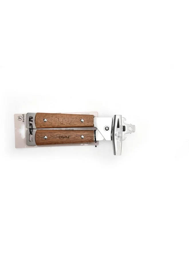 PARFAIT Can Opener with Wooden Handle Silver and Brown 4.5 x 6.4 x 21.7 cm N-C212KA0028