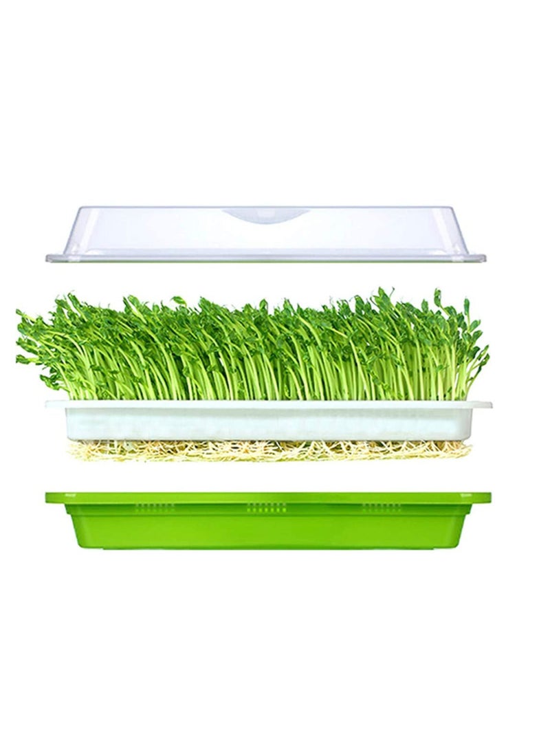 Generic Seedling Trays, Seed Germination Tray, Sprouter BPA Free Nursery Sprouting Kit for Wheatgrass Soybean Mung Hydroponics Planting Garden Home Office 1 pcs  - Image 1