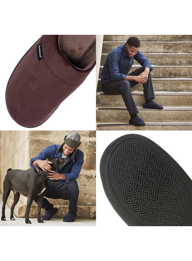 Isotoner Men's Devin Gel Infused Memory Foam Slip on Slipper, Dark Chocolate, XX-Large / 13-14 M US - Image 5