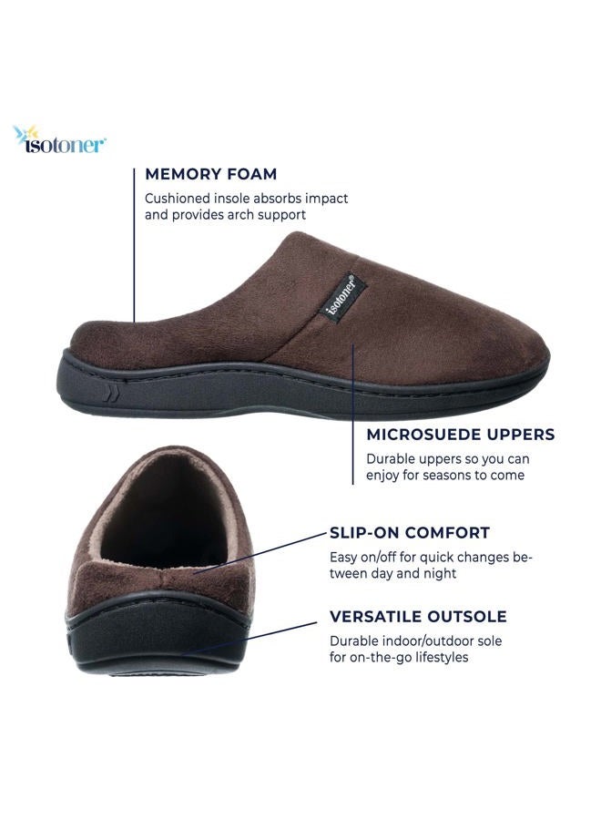 Isotoner Men's Devin Gel Infused Memory Foam Slip on Slipper, Dark Chocolate, XX-Large / 13-14 M US - Image 3