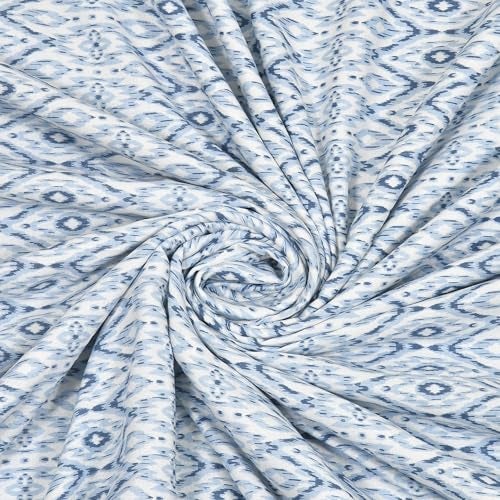 Tzafrir Dohar Double Bed, Cotton Soft Lightweight Bed Blanket, AC Dohar, Comforter All Seasons 84 x 96 inch- (Sky Blue Mahndi, Pack of 1) - Image 4